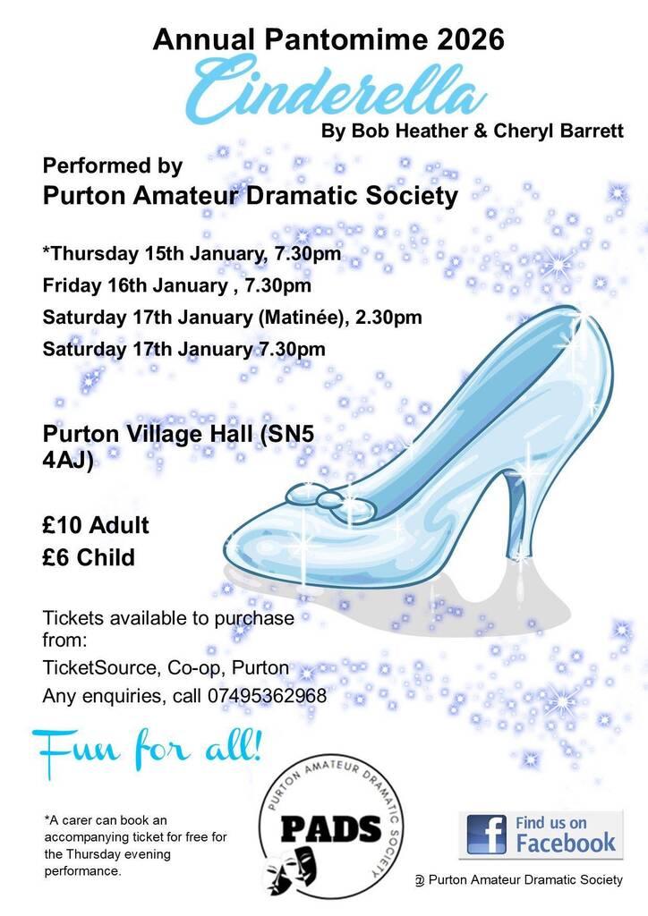Purton Amateur Dramatic Society Annual Pantomine - Cinderella image